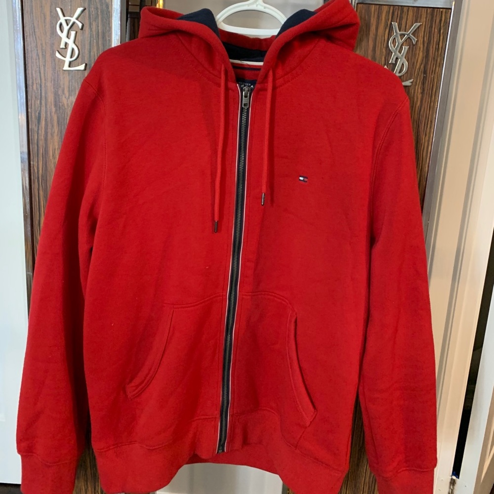 Tommy Hilfiger Zip Up Side Logo Hoodie
